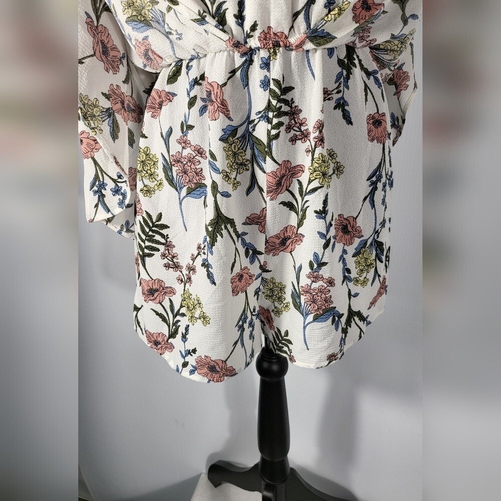 Trixxi Shorts Romper With Dress Tail Floral Print Sleeveless Dress, Halter Neck - Picture 12 of 12